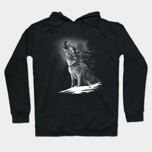 Wolf howling Hoodie